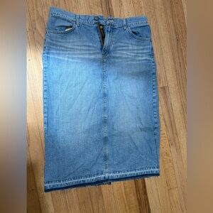 Lucky Brand Light Blue Denim Straight Skirt